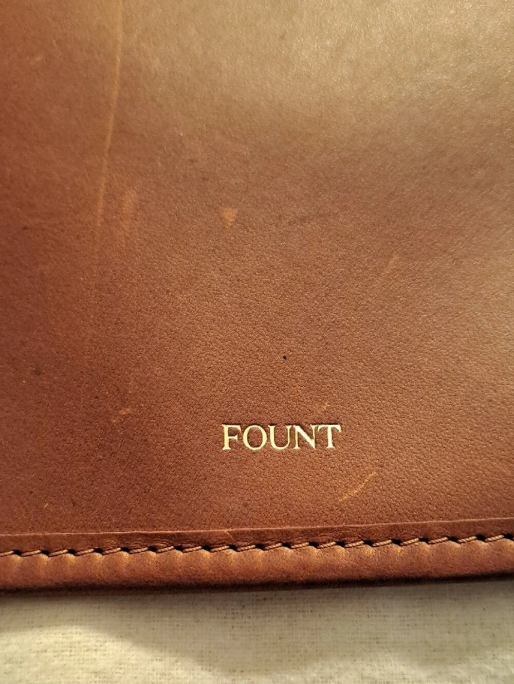 FOUNT Brown Leather Tablet Sleeve